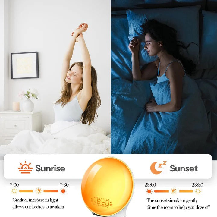 Réveil lumineux avec sons apaisants