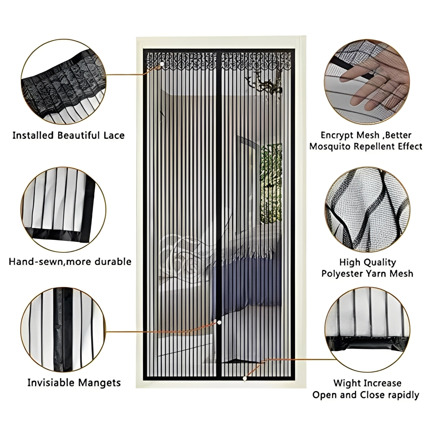 Moustiquaire magnétique facile à installer