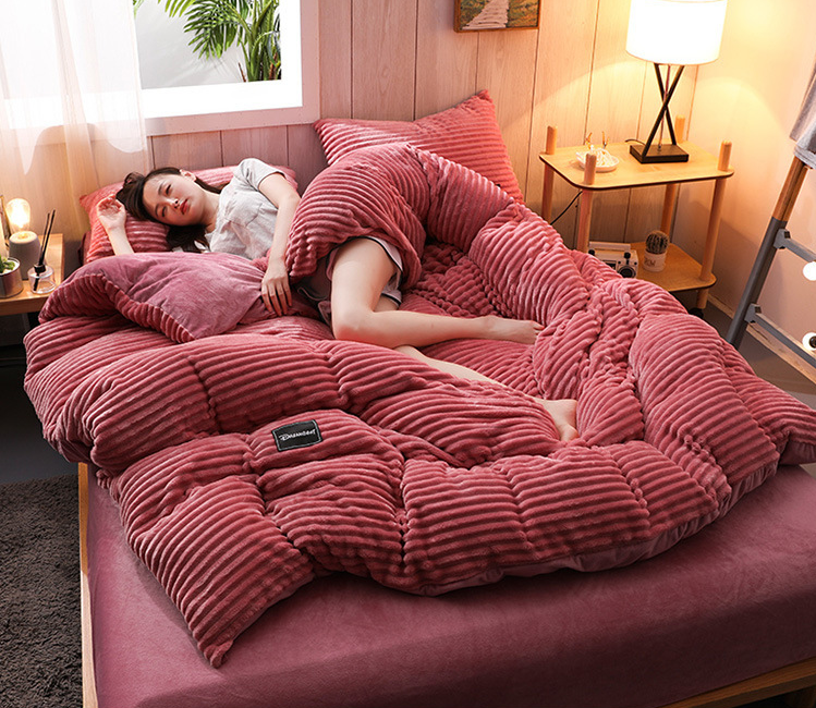 Housse de couette en polaire pelucheuse pour lit Queen/King, parure de lit texturée côtelée verte, housse de couette thermique isolante poids hiver pour nuits froides, chambre