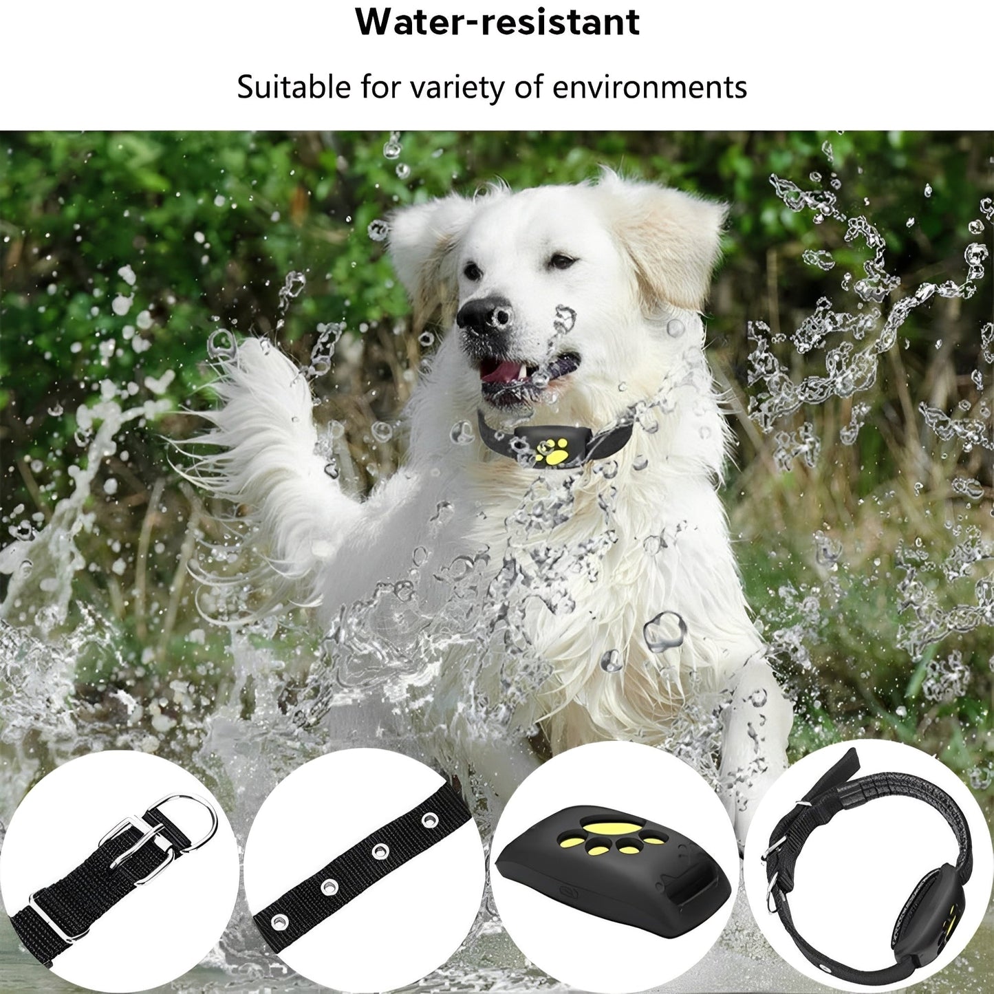 Collier traqueur GPS intelligent pour animaux de compagnie avec localisation en temps réel