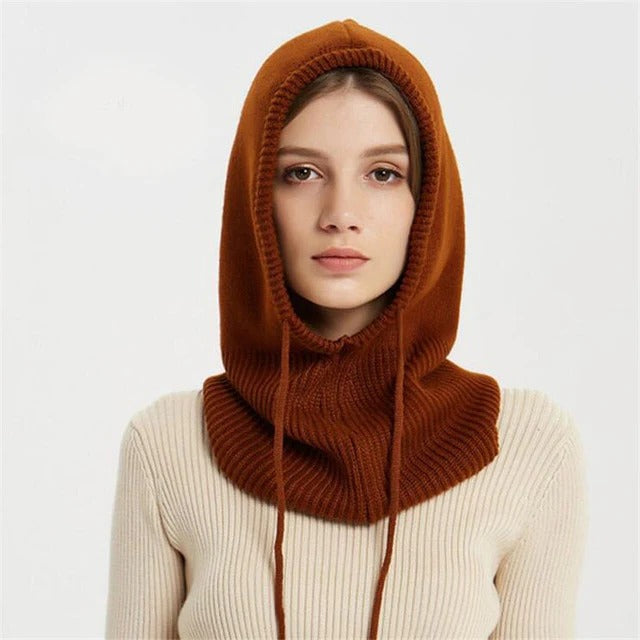 Bonnet en cachemire chaud et douillet avec bord côtelé doux