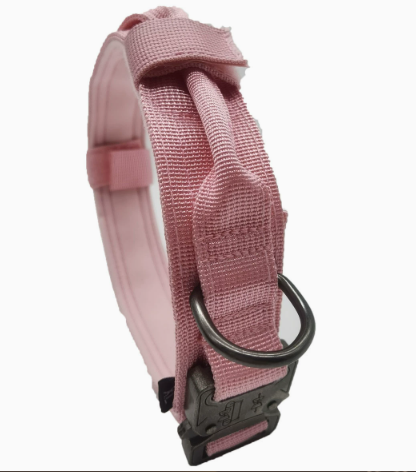 Padded Tactical Dog Collar with Handle – Adjustable Heavy-Duty Nylon for Training, Walks & Active Dogs