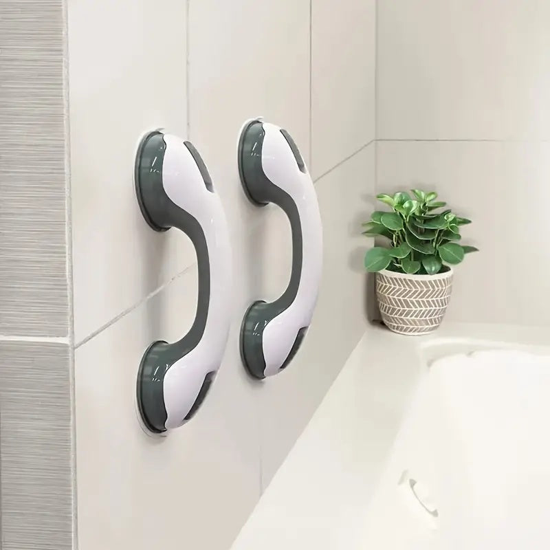 Suction Grab Bar for Shower & Bathtub – Non-Drill Bathroom Safety Handle with Anti-Slip Grip for Seniors & Balance Support