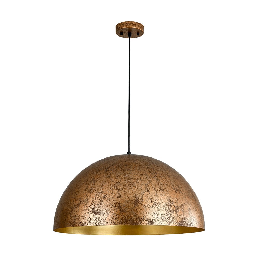 Statement Bowl Pendant Ceiling Light with Gold Interior – Adjustable Cable & Dimmable for Kitchen Island, Dining