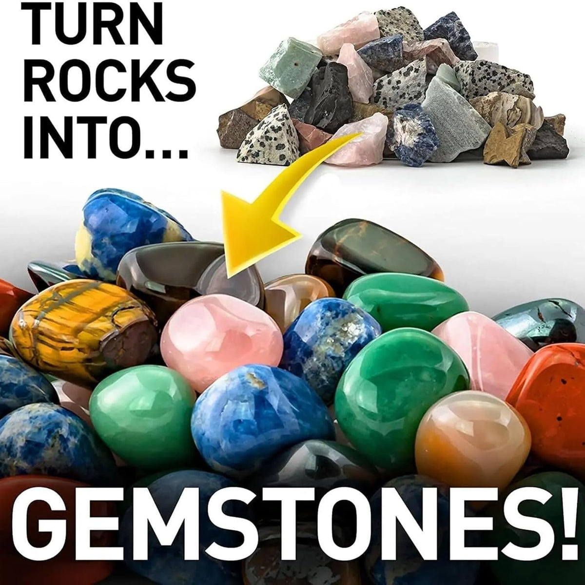 GemMaster | Kit de polissage de pierres avec fonctionnement silencieux et conception étanche | Idéal pour les débutants et l'apprentissage ludique