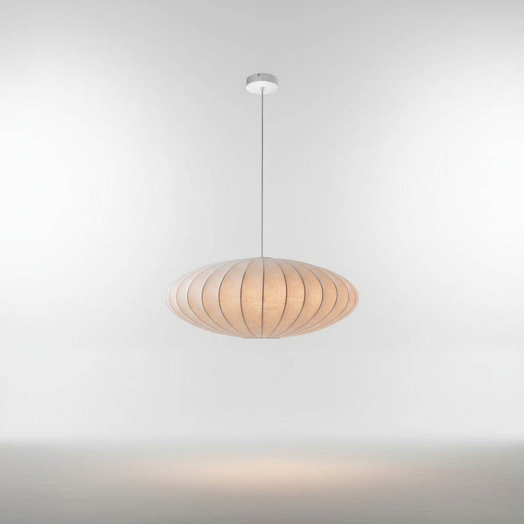Crystal Ceiling Light 12 in Fabric Shade Fixture for Dining Room Living Room Hallway Decorative Hanging Lamp Glam Style