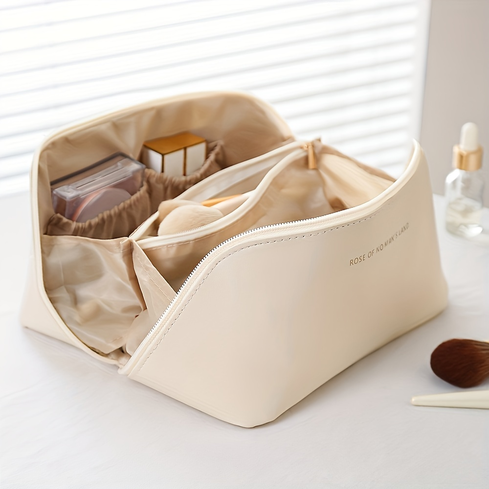 Nora Luxe | Organisateur de maquillage avec fermeture éclair pour le voyage - Trousse de toilette élégante avec grand espace de rangement