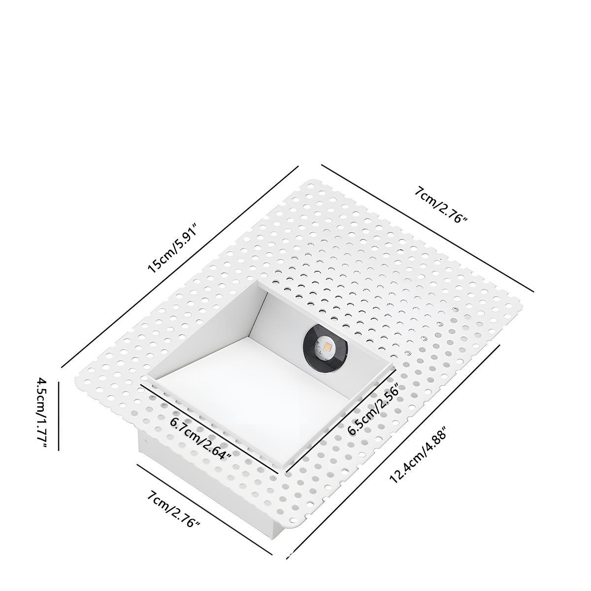 Applique LED encastrable pour escaliers et couloirs avec détecteur de mouvement – Veilleuse automatique extra-plate, 3W, boîtier en aluminium, faisceau 110° – Choo