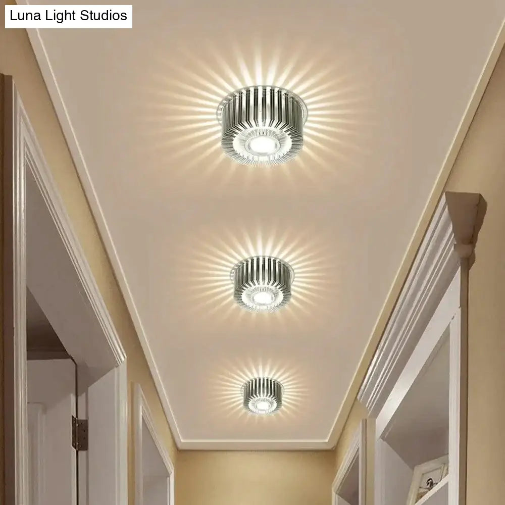 Recessed LED Spotlight 3W Aluminum Downlight for Hallways Bedrooms Kitchens Accent Wall Sconce Modern Compact Ceiling Fixture Indoor