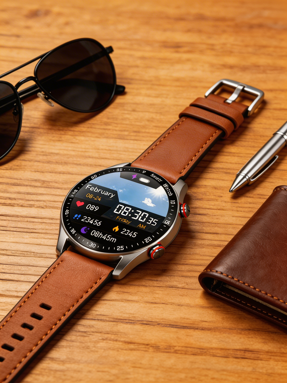 Vie active | Montre connectée avec suivi de santé et appels Bluetooth | Suivi bien-être pour modes de vie actifs