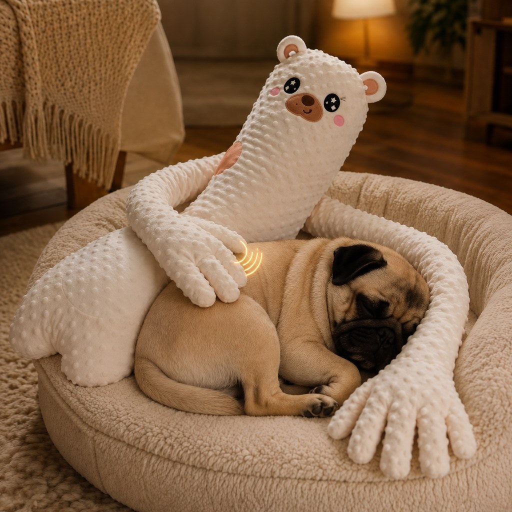 Ortekor Remote-Controlled Pet Calming Plush Companion with Heated Paws â 3 Comfort Modes & 30-Min Auto Shut-Off for Dogs and Cats, Cozy Bedtime Companion