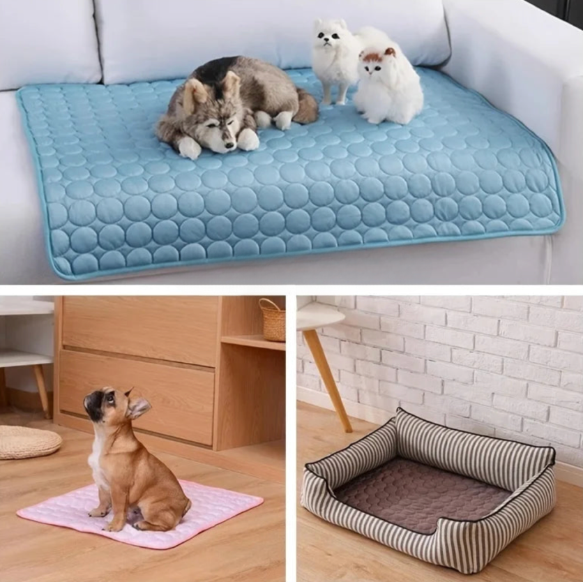 ChillMate | Tapis rafraîchissant pour chien et chat avec couche supérieure en soie glacée | Confort respirant pour les journées chaudes