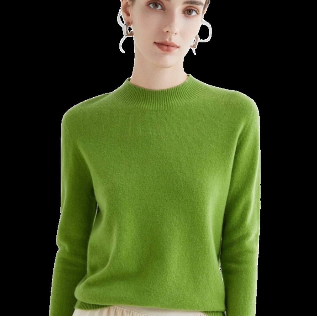 Pull ras du cou en cachemire doux pour femme