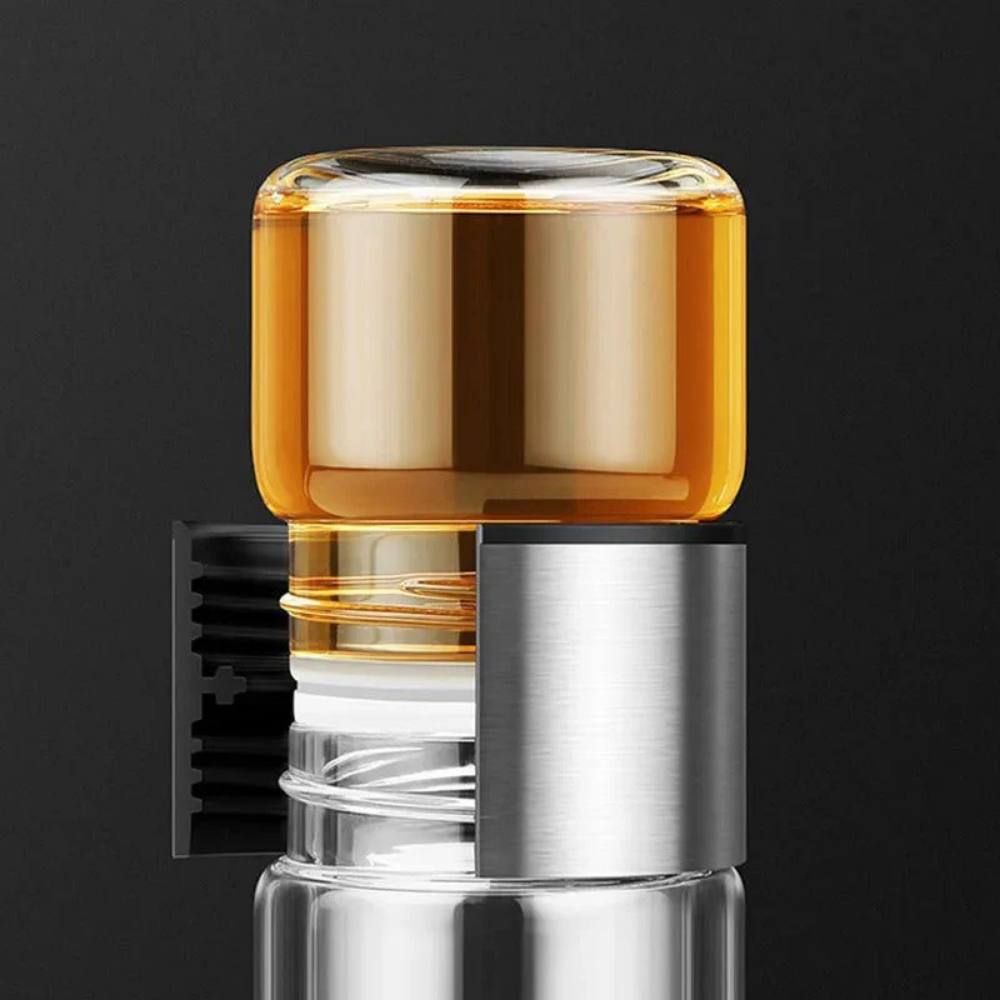 Bouteille isotherme transparente avec infuseur