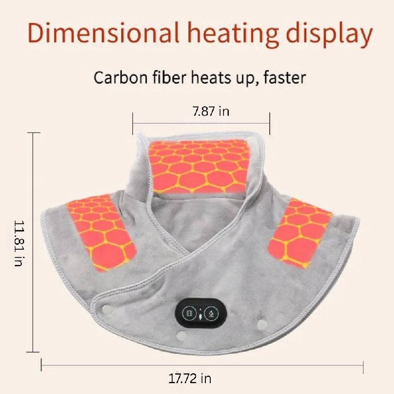 Enveloppe thérapeutique chauffante pour le cou avec réglages de chaleur ajustables