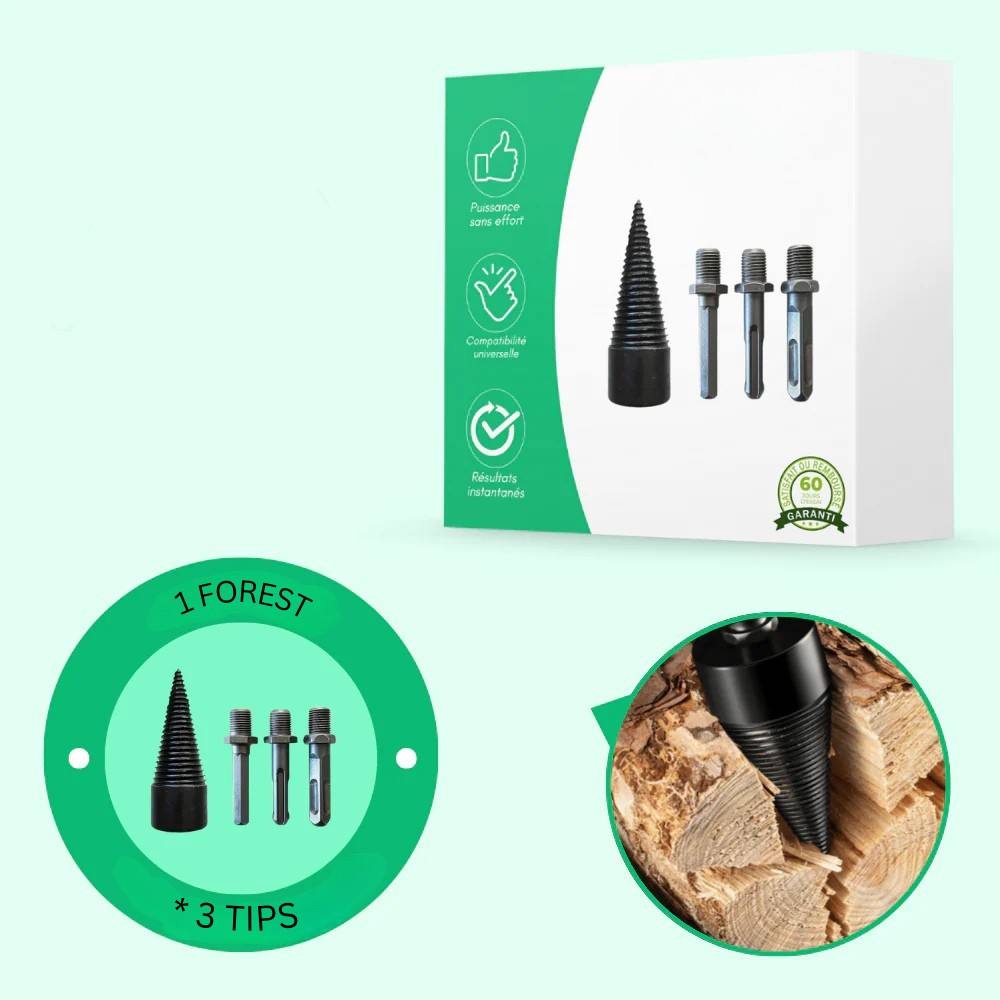 Mèche de perceuse pour fendeuse de bûches robuste