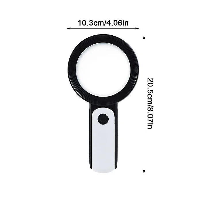 Loupe de lecture, loupe manuelle 30x, loupe à main légère pour seniors