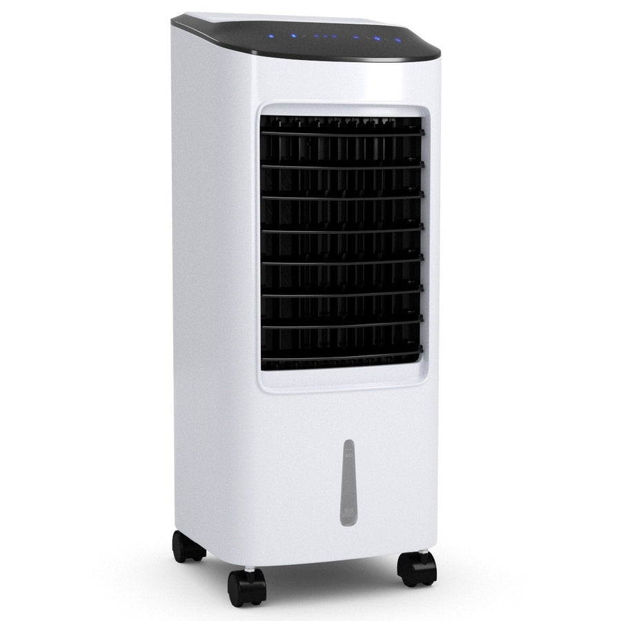 Rafraîchisseur d'air évaporatif sur pied avec télécommande – Unité de refroidissement portable pour chambre, bureau et espace de vie – Conception sans fenêtre, sur roulettes