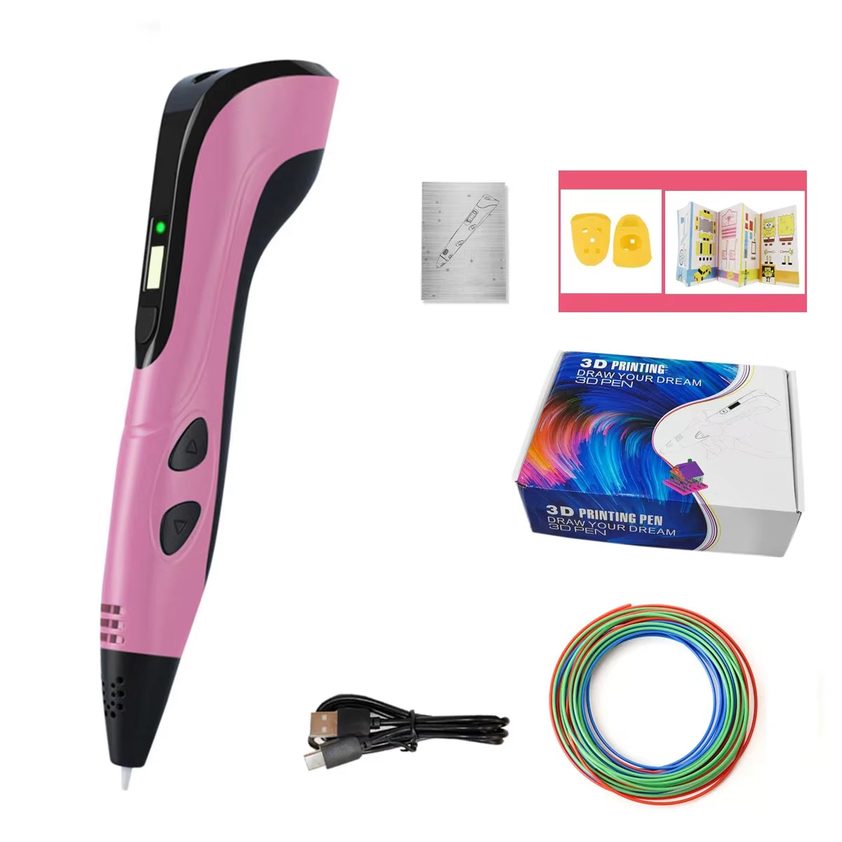 3D Drawing Pen for Kids – Three Speed Levels, Lightweight Design, LCD Monitor, Standard Filament Compatible