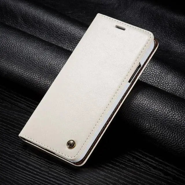 iPhone Leather Case – Fitted Shell with Raised Edges, Camera Protection & Everyday Grip for iPhone 7-11 Series