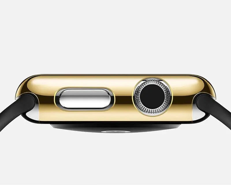 Snap-On Guard with Tempered Glass Screen Shield for Apple Watch Series 1-6 – 38mm, 40mm, 42mm, 44mm Full Body Protection Case
