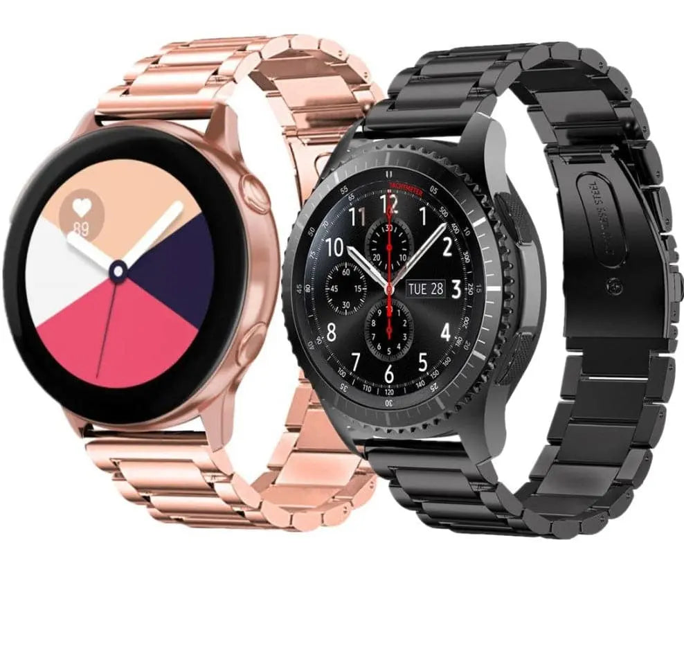 Metal Replacement Strap for Samsung Galaxy Watch – Adjustable Stainless Steel Wristband 18mm 20mm 22mm 23mm Lug Width