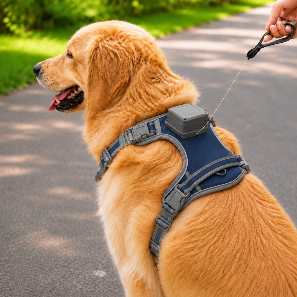 Ortekor 2-in-1 Reflective Dog Harness with Built-In Retractable Leash for Daily Walks - Close Control for Pulling Dogs