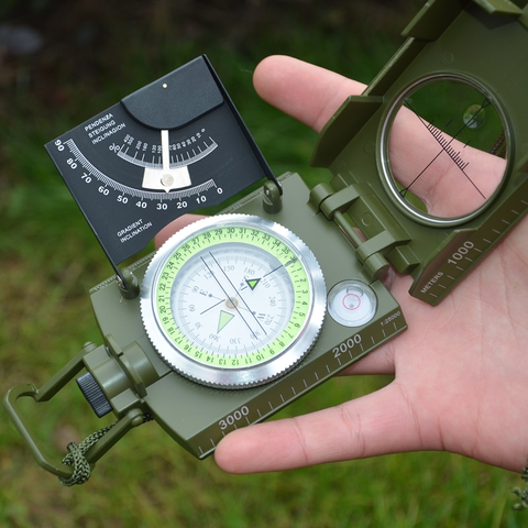Precision Navigation Compass | Multi-Purpose Tool with Adjustable Sighting Lens | Durable & Waterproof for Outdoor Adventures