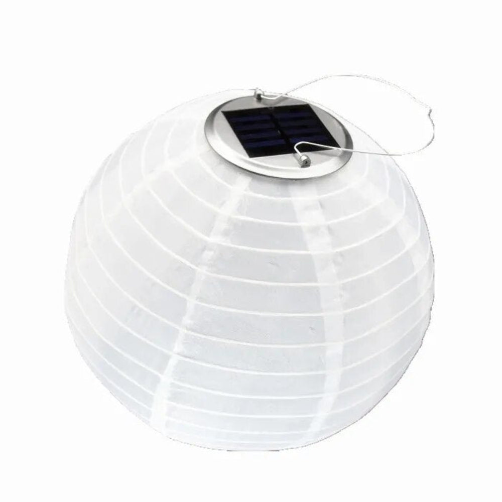 Globe lumineux LED pliable et résistant aux intempéries avec capteur crépusculaire pour terrasse, jardin et cour – Éclairage suspendu