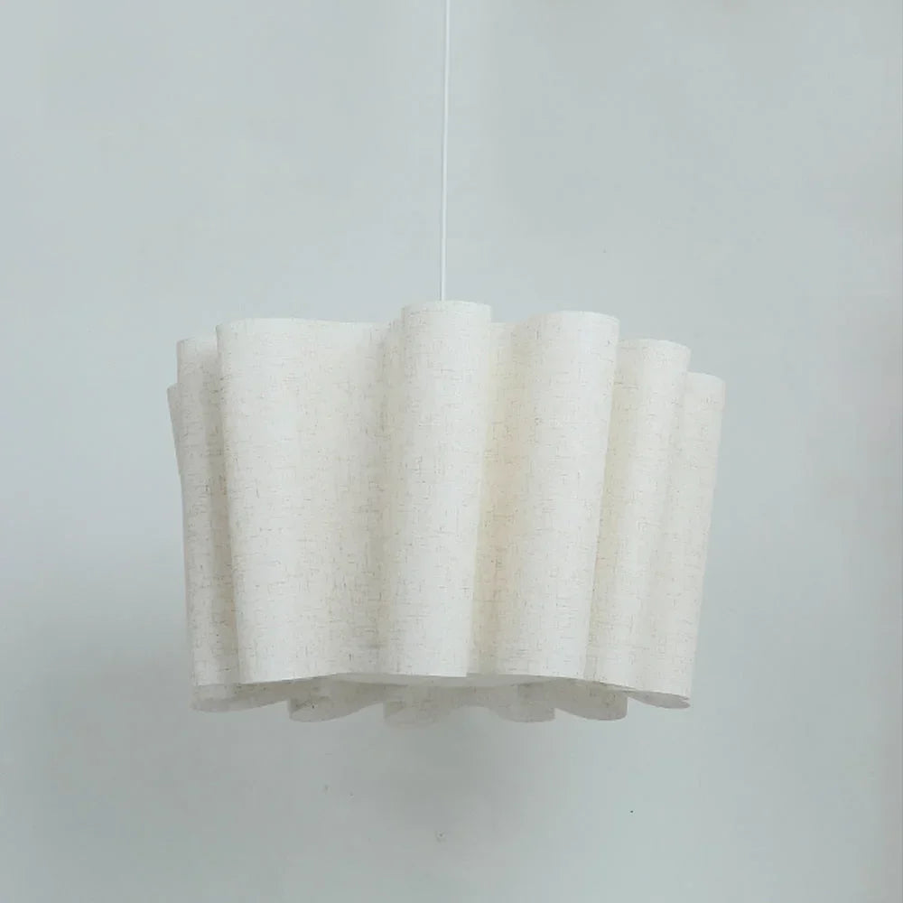 Suspension luminaire tambour en tissu 16 pouces blanc taupe, douille E27, éclairage contemporain pour salle à manger ou chambre, lampe de plafond suspendue, diffusion douce