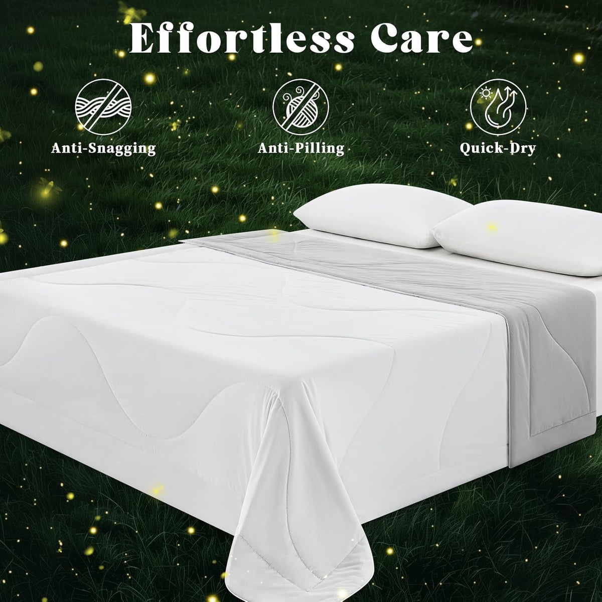 Cooling Comforter | Double-Sided Cooling Blanket for Hot Sleepers | Breathable Ice Fabric for Ultimate Comfort