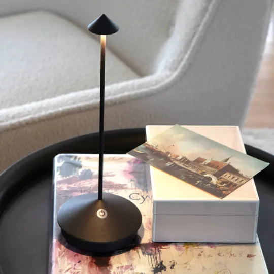 Rechargeable Cordless LED Table Lamp Dimmable Touch Control Modern Minimalist Accent Light for Bedroom Living Room Patio Indoor Outdoor Use