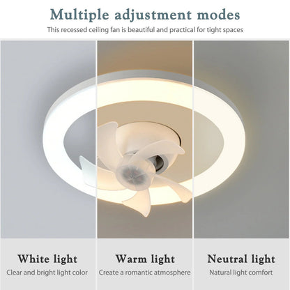 Ortekor | Modern Ceiling Fan with Remote Control & Silent Motor | Flush Mount Design for Comfortable Living