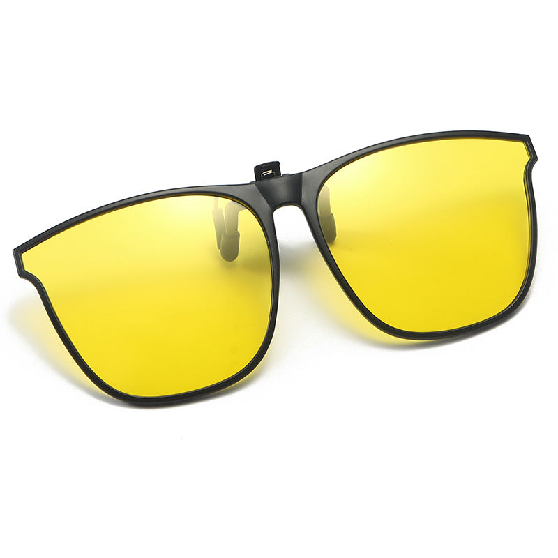 Polarized Clip-On Sunglasses for Prescription Glasses – Flip-Up Magnetic Lens Attachment UV400 Protection for Driving Outdoor Activities Eye