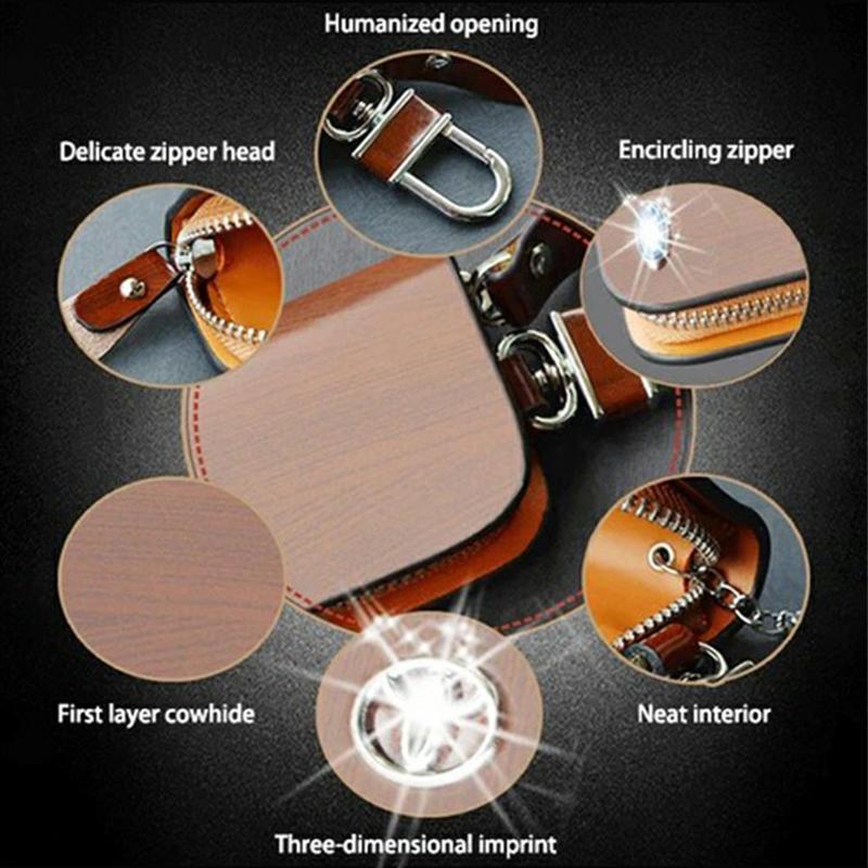 Signal Blocking Car Key Pouch with Dual-Chamber RFID Protection | Keyless Entry Anti-Theft Faraday Bag | Compact 5.5×4 in Shielded Holder