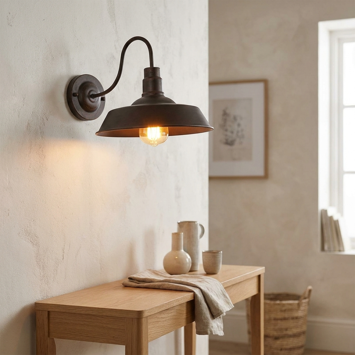 GOOSORA – Applique murale col de cygne pour une ambiance rustique