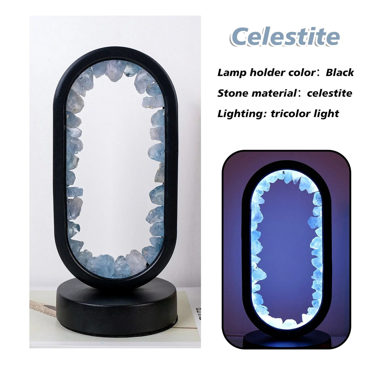 Amethyst Crystal Accent Lamp 8 Inch Purple Glow for Nightstands Meditation Rooms Yoga Spaces Handcrafted Gemstone Light E14 Socket 10W Max B