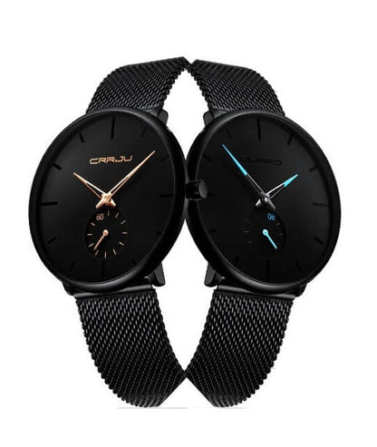 Men's Minimalist Dress Watch with Textured Dial – Slim 7mm Case, Scratch-Resistant Crystal, Water Resistant Quartz Movement for Business &