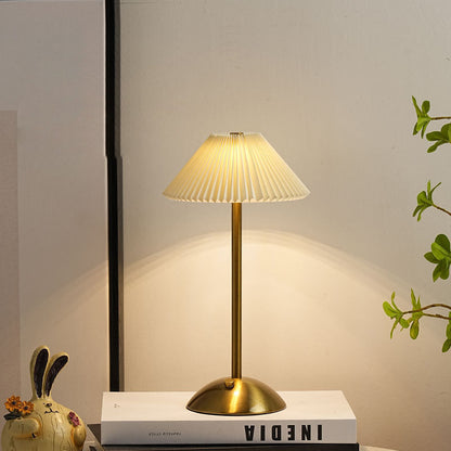 USB Powered Desk Lamp with Fabric Shade – 11.7 Inch Iron Light for Nightstand, Office & Bedroom – E14 Base, Multiple Finishes