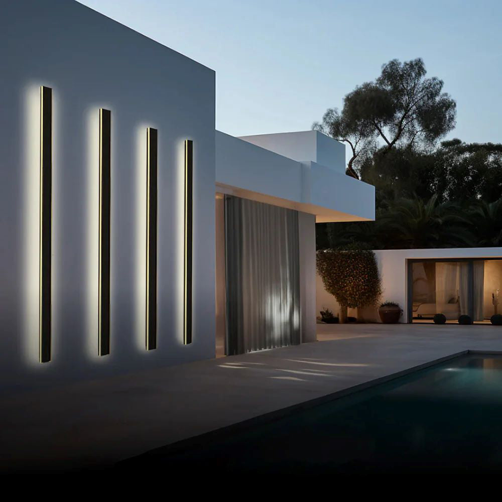 Linear LED Outdoor Sconce 79 Inch Waterproof Metal Wall Light for Patio Garden Facade Pathway Modern Exterior Minimalist Architecture Fixtur