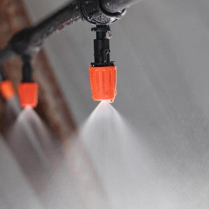 Système d'irrigation par brumisation réglable pour jardin et pelouse - Kit de refroidissement par goutte-à-goutte pour plantes d'extérieur, légumes, terrasse - Tuyau à faire soi-même