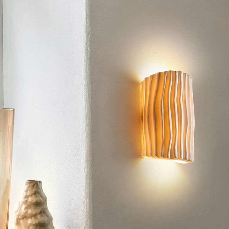 Resin Sconce Bi-Directional Light 10 inch Modern Wall Mount for Bedroom Hallway Study Accent Lighting
