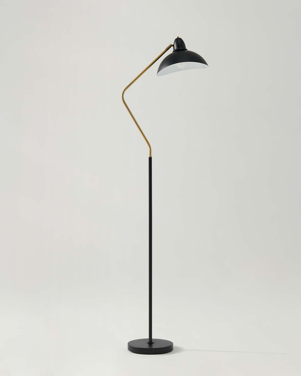 Adjustable Arc Floor Lamp with Pivoting Shade Black Gold 68 in Tall for Reading Nook Living Room Bedroom Study Office Modern Standing Task L