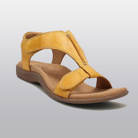 Sandales orthopédiques pour femmes à bride en T avec soutien de la voûte plantaire réglable et semelle intérieure à mémoire de forme pour un confort tout au long de la journée