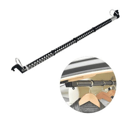 Porte-vêtements extensible pour voiture | Barre de suspension télescopique pour le voyage