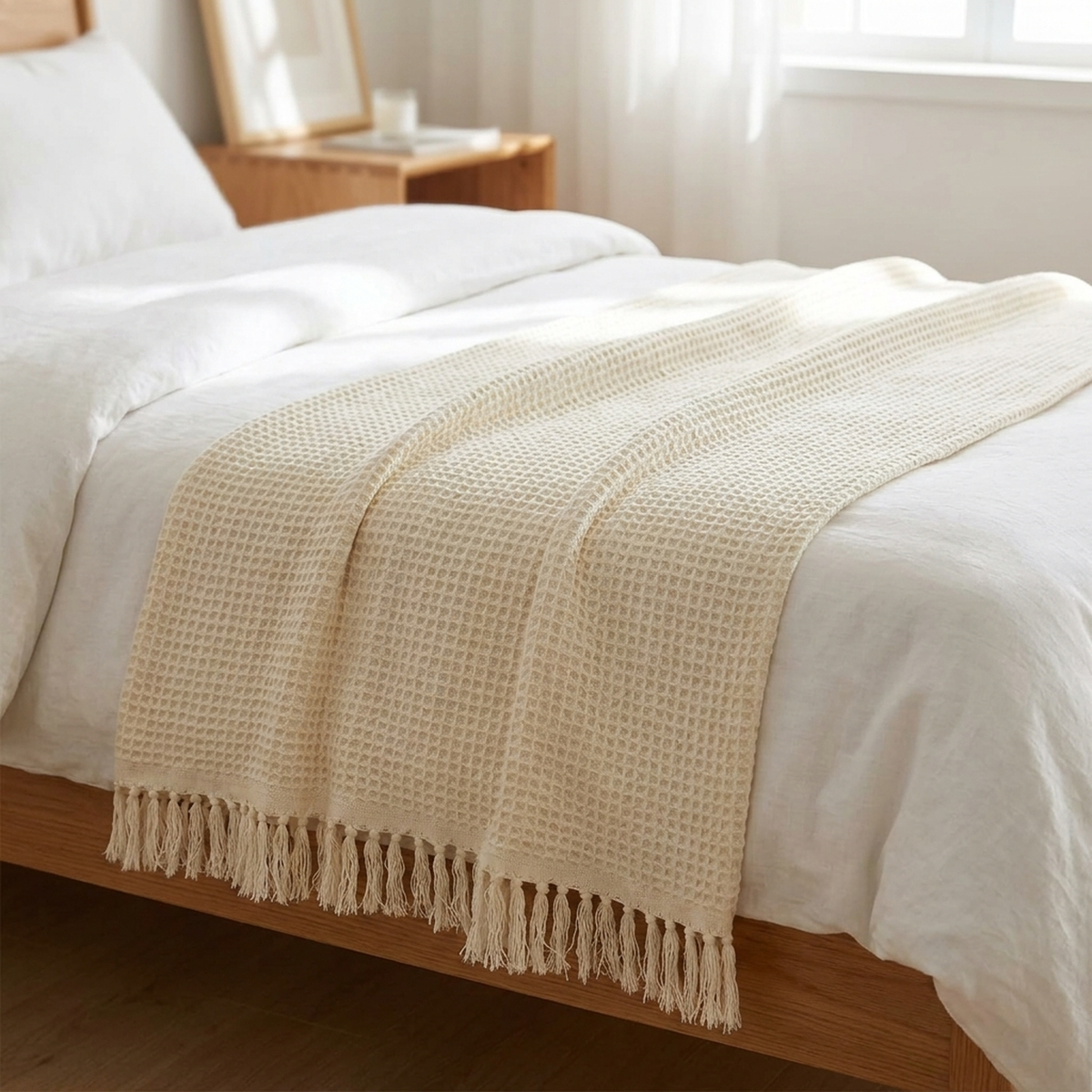 WEAVEBELLE – Waffle Blanket for Refined Home Comfort