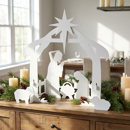 MANGERELLE – Crèche de Noël pour une décoration de fêtes élégante