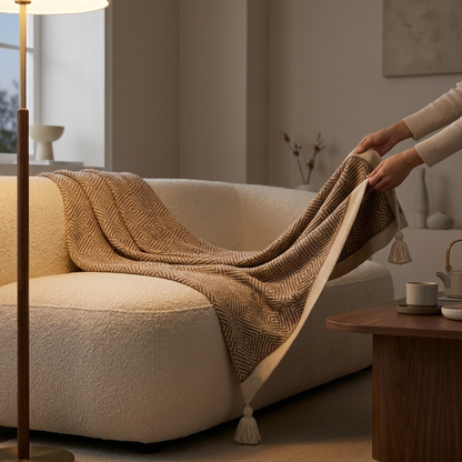 GEONEST – Nordic Shawl Blanket for Cozy Everyday Style