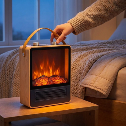 HEARTHVUE – Portable Fireplace Heater with 3D Flame for Inviting Room Comfort