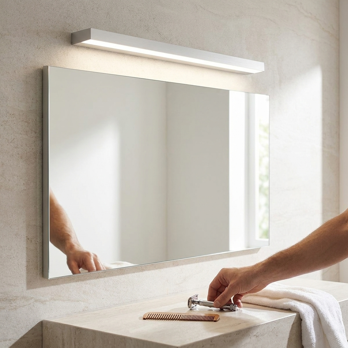 CLARILINE – Linear LED Sconce for Enhanced Mirror Illumination